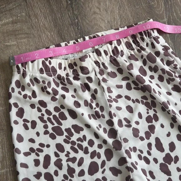 Glassons Animal Print Flare Layered Mesh High Waist Stretchy Pants XS Cow Print - Picture 5 of 12